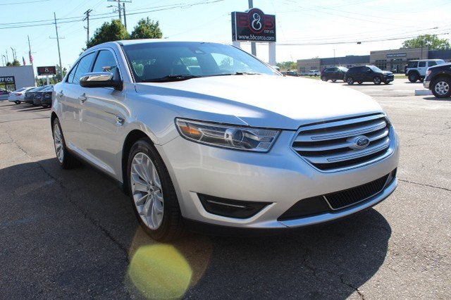 2018 Ford Taurus Limited in Silver — front three-quarter view