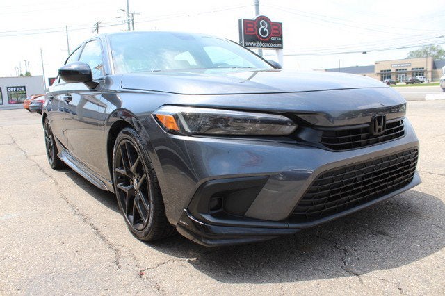 2022 Honda Civic Sedan Sport in Gray — front three-quarter view