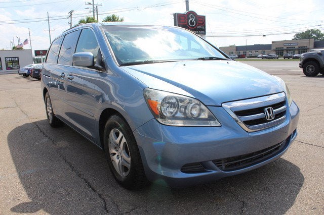 2007 Honda Odyssey EX in Blue — front three-quarter view