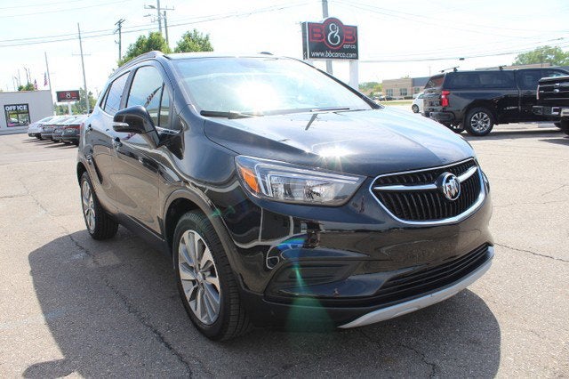 2019 Buick Encore Preferred in Ebony Twilight Metallic — front three-quarter view
