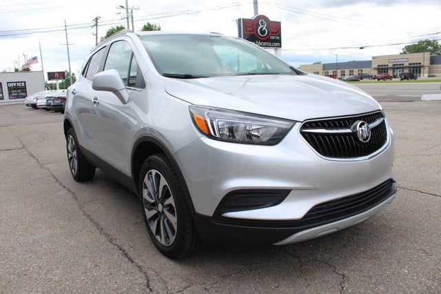 2022 Buick Encore Preferred in Quicksilver Metallic — front three-quarter view