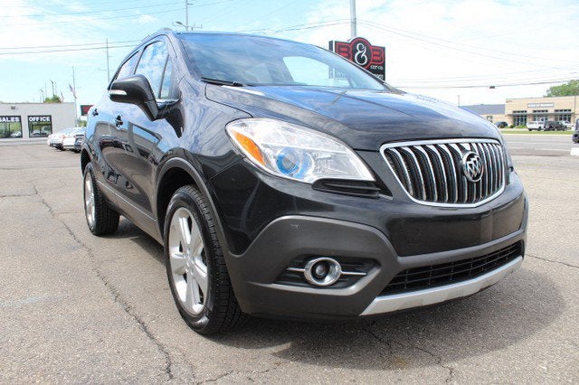 2015 Buick Encore Convenience in Carbon Black Metallic — front three-quarter view